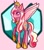 Size: 1280x1440 | Tagged: safe, artist:unikitty66, princess cadance, alicorn, pony, g4, alternate hairstyle, alternate universe, blushing, crown, eyeshadow, female, jewelry, makeup, mare, raised hoof, redesign, regalia, solo