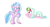Size: 1188x636 | Tagged: safe, artist:vargo, edit, silverstream, tender brush, winter lotus, earth pony, hippogriff, pony, g4, female, floating, flower, flower in hair, hand on face, look-alike, looking at each other, mare, prone, simple background, upvote bait, white background