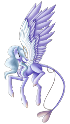 Size: 1515x2674 | Tagged: safe, artist:sadatrix, oc, oc only, oc:khaleesi, pegasus, pony, colored wings, female, mare, simple background, solo, transparent background, two toned wings, wings