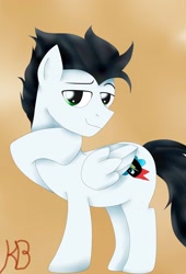 Size: 1392x2048 | Tagged: artist needed, safe, oc, oc only, oc:skysprinter, pony, cutie mark, handsome, smug, solo