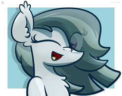 Size: 3250x2560 | Tagged: dead source, safe, artist:php142, marble pie, earth pony, pony, g4, chest fluff, cute, ear fluff, female, high res, looking at you, marblebetes, mare, one eye closed, smiling, solo, wink