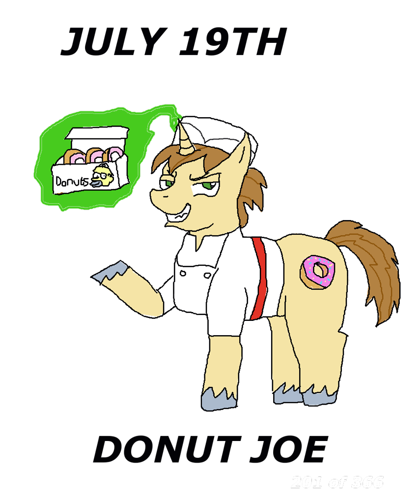 Safe Artist Eunos Donut Joe Pony Unicorn Apron Clothes Digital Art Donut
