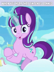 Size: 364x480 | Tagged: safe, edit, edited screencap, screencap, fluttershy, starlight glimmer, pegasus, pony, unicorn, g4, the cutie re-mark, animated, clapping, cropped, cutie mark, female, filly, filly fluttershy, gif, glowing horn, horn, levitation, looking at you, loop, magic, mare, meme, self-levitation, solo focus, starlight says bravo, telekinesis, tiktok, younger