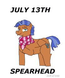 Size: 1000x1200 | Tagged: safe, artist:eunos, spearhead, pegasus, pony, a flurry of emotions, g4, artist, clothes, digital art, male, scarf, simple background, solo, stallion, transparent background