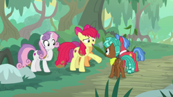 Size: 1920x1080 | Tagged: safe, screencap, apple bloom, biscuit, scootaloo, spur, sweetie belle, g4, growing up is hard to do, cutie mark, cutie mark crusaders, older, the cmc's cutie marks