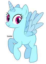 Size: 1660x2324 | Tagged: safe, artist:mint-light, oc, oc only, alicorn, pony, g4, alicorn oc, bald, base, eyelashes, female, horn, mare, rearing, simple background, smiling, solo, transparent background, transparent horn, transparent wings, wings