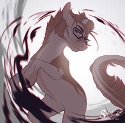 Size: 1548x1528 | Tagged: safe, artist:silentwulv, oc, oc only, pony, art trade, glasses, solo