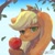 Size: 2008x2008 | Tagged: dead source, safe, artist:小huhu狸君呀, applejack, earth pony, pony, g4, apple, applejack's hat, branches, cowboy hat, female, food, hat, high res, looking at you, mare, solo, that pony sure does love apples