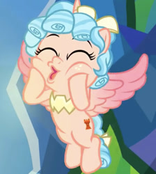 Size: 410x457 | Tagged: safe, screencap, cozy glow, alicorn, pony, g4, the ending of the end, alicornified, belly, bow, cozy glow is best facemaker, cozybetes, cozycorn, cute, female, race swap, tail bow