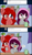 Size: 1718x2945 | Tagged: safe, artist:freefraq, oc, oc only, oc:cherry slime, oc:lilac san, bat pony, goo, goo pony, original species, bat pony oc, bat wings, comic, cute, eyes closed, fangs, heterochromia, wings