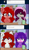 Size: 1718x2945 | Tagged: safe, artist:freefraq, oc, oc only, oc:cherry slime, oc:lilac san, bat pony, goo, goo pony, original species, bat ponified, bat pony oc, bat wings, blushing, comic, cute, eyes closed, goo ponified, heterochromia, race swap, surprised, sweat, sweatdrop, wings