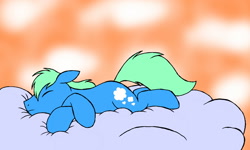 Size: 1600x960 | Tagged: safe, artist:dashingjack, oc, oc only, oc:brainstorm, pony, sleeping, solo