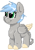Size: 70x100 | Tagged: safe, artist:intfighter, oc, oc only, pegasus, pony, colored hooves, leonine tail, pegasus oc, pixel art, smiling, solo, two toned wings, wings
