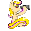 Size: 100x100 | Tagged: safe, artist:intfighter, oc, oc only, earth pony, pony, binoculars, earth pony oc, pixel art, simple background, sitting, solo, transparent background