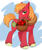 Size: 2289x2723 | Tagged: safe, artist:kyotoleopard, big macintosh, earth pony, pony, g4, apple, basket, colored hooves, cute, cutie mark, digital art, food, high res, looking at you, macabetes, male, mouth hold, solo, stallion, tail, unshorn fetlocks