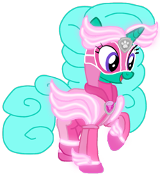 Size: 993x1080 | Tagged: safe, alternate version, artist:徐詩珮, glitter drops, pony, unicorn, series:sprglitemplight diary, series:sprglitemplight life jacket days, series:springshadowdrops diary, series:springshadowdrops life jacket days, g4, alternate universe, base used, clothes, eyelashes, female, mare, mask, mighty pups, open mouth, paw patrol, simple background, skye (paw patrol), smiling, solo, transparent background