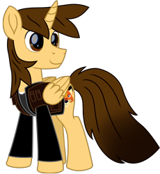 Size: 8572x9326 | Tagged: safe, artist:ejlightning007arts, oc, oc only, oc:ej, alicorn, pony, clothes, cute, jacket, male, simple background, smiling, solo, stallion, transparent background, vector