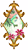 Size: 1848x3244 | Tagged: safe, artist:breloomsgarden, oc, oc only, oc:verdure phoenix, pegasus, pony, bust, female, fern, flower, flower in hair, gold, leaves, lily flower, mare, picture frame, portrait, simple background, smiling, solo, transparent background, ych example, your character here