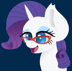 Size: 1920x1893 | Tagged: safe, artist:windykirin, rarity, pony, unicorn, g4, female, glasses, lineless, mare, simple background, solo