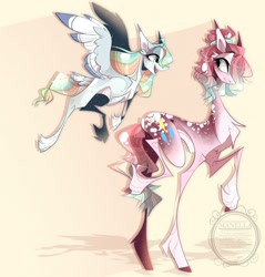 Size: 1024x1070 | Tagged: safe, artist:manella-art, pinkie pie, oc, pegasus, pony, g4, concave belly, female, filly, slender, thin