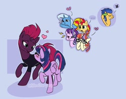 Size: 2048x1615 | Tagged: safe, artist:aanotherpony, flash sentry, moondancer, starlight glimmer, sunset shimmer, tempest shadow, trixie, twilight sparkle, alicorn, pegasus, pony, unicorn, g4, ..., blushing, broken hearts, counterparts, crying, cute, dark comedy, dude not funny, female, folded wings, glare, heart, heartbreak, implied flashlight, implied lesbian, implied shipping, implied straight, implied suicide, implied sunsetsparkle, implied twidancer, implied twistarlight, implied twixie, jealous, lesbian, lesbian in front of boys, looking at someone, male, mare, meme, outline, pictogram, ship:tempestlight, shipping, shipping denied, skull, stallion, starlight glimmer is not amused, teary eyes, twilight sparkle (alicorn), twilight sparkle gets all the mares, twilight's counterparts, unamused, waifu thief, watergun, wavy eyes, wings, woobie