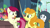 Size: 1280x720 | Tagged: safe, screencap, carrot top, golden harvest, rarity, roseluck, earth pony, pony, g4, it isn't the mane thing about you, female, mare