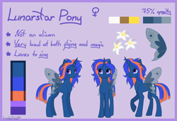 Size: 3500x2400 | Tagged: safe, artist:lambydwight, oc, oc only, oc:lunarstarpony, pony, butterfly wings, female, high res, mare, reference sheet, signature, solo, wings