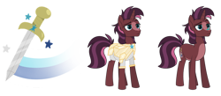 Size: 1024x445 | Tagged: safe, artist:sapphiretwinkle, oc, oc only, oc:ombre spark, pony, armor, magical lesbian spawn, male, offspring, parent:tempest shadow, parent:twilight sparkle, parents:tempestlight, simple background, solo, stallion, transparent background