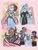 Size: 1536x2048 | Tagged: safe, artist:merbunny, angel bunny, discord, fluttershy, queen chrysalis, twilight sparkle, human, g4, alternate universe, cute, dark skin, female, flynn rider, frying pan, humanized, male, noblewoman's laugh, plewds, rapunzel, ship:discoshy, shipping, simple background, straight, tangled (disney)