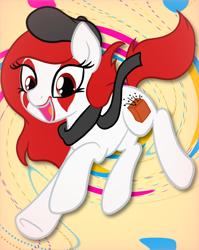 Size: 1536x1928 | Tagged: safe, artist:sjart117, oc, oc only, oc:invisible box, earth pony, pony, clothes, cute, cutie mark, earth pony oc, female, happy, hat, mare, mime, permission given, pony oc, scarf
