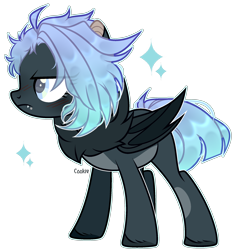 Size: 2132x2128 | Tagged: safe, artist:mint-light, oc, oc only, bat pony, pony, bat pony oc, bat wings, chest fluff, commission, frown, high res, simple background, solo, transparent background, wings, ych result