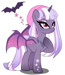 Size: 2000x2300 | Tagged: safe, artist:gihhbloonde, oc, alicorn, bat pony, bat pony alicorn, pony, base used, bat wings, female, high res, horn, mare, offspring, parent:night guard, parent:twilight sparkle, simple background, transparent background, wings