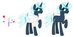 Size: 1024x521 | Tagged: safe, artist:sapphiretwinkle, oc, oc only, oc:atom fizz, pony, unicorn, clothes, lab coat, male, simple background, solo, stallion, transparent background