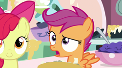 Size: 1920x1080 | Tagged: safe, screencap, apple bloom, scootaloo, g4, the big mac question