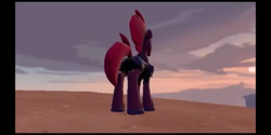 Size: 1440x720 | Tagged: safe, artist:john doe, tempest shadow, pony, unicorn, g4, 3d, broken horn, butt, female, horn, implied tail hole, mare, plot, rear view, solo