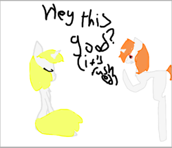 Size: 452x390 | Tagged: safe, artist:pawstheartest, oc, oc only, pony, unicorn, 1000 hours in ms paint, duo, horn, raised hoof, simple background, unicorn oc, white background