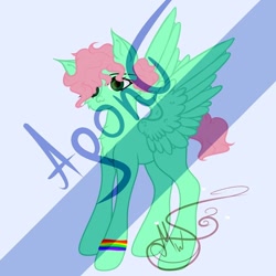 Size: 886x886 | Tagged: safe, artist:nel_liddell, oc, oc only, pegasus, pony, pegasus oc, signature, solo, watermark, wings