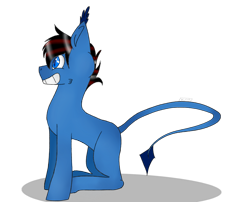 Size: 3912x3160 | Tagged: safe, artist:toptian, oc, oc only, earth pony, pony, earth pony oc, grin, high res, leonine tail, male, simple background, smiling, solo, stallion, transparent background