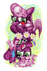 Size: 1920x2915 | Tagged: safe, artist:ja0822ck, cheerilee, earth pony, pony, g4, 80s, 80s cheerilee, braces, female, poker, solo