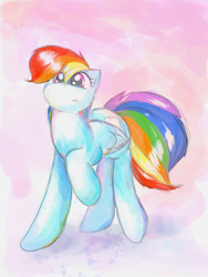 Size: 2122x2829 | Tagged: safe, artist:papersurgery, rainbow dash, pegasus, pony, g4, abstract background, female, high res, solo