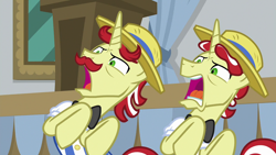 Size: 1280x720 | Tagged: safe, screencap, flam, flim, pony, unicorn, friendship university, g4, flim flam brothers, male, stallion