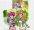 Size: 2453x2139 | Tagged: safe, artist:citi, screencap, cup cake, pear butter, human, g4, my little pony: friendship is magic, the perfect pear, blushing, cake, chiffon swirl, clothes, cutie mark, cutie mark accessory, cutie mark on clothes, faic, flower, flower in hair, food, heart, high res, humanized, messy hair, messy mane, scene interpretation, screencap reference, younger