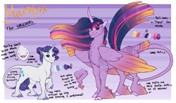 Size: 1469x865 | Tagged: safe, artist:seffiron, rarity, twilight sparkle, alicorn, pony, g4, the last problem, cloven hooves, colored wings, colored wingtips, facial hair, goatee, older, older twilight, older twilight sparkle (alicorn), princess twilight 2.0, reference sheet, tail feathers, twilight sparkle (alicorn), unshorn fetlocks