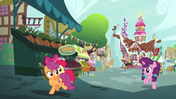 Size: 1920x1080 | Tagged: safe, screencap, discord, spike, sugar belle, g4, the big mac question, food, pie