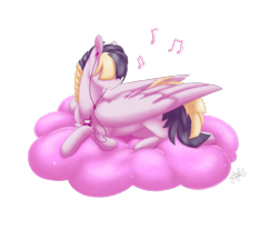 Size: 1122x923 | Tagged: safe, artist:scarletsfeed, songbird serenade, pegasus, pony, g4, my little pony: the movie, cellphone, cloud, listening, phone, simple background, smartphone, transparent background