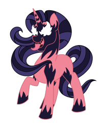 Size: 600x750 | Tagged: safe, artist:spyro-for-life, rarity, pony, unicorn, fanfic:the symbiote, g4, agony (symbiote), female, mare, marvel, marvel comics, possessed, simple background, symbiote, transparent background