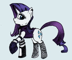 Size: 997x835 | Tagged: safe, artist:backgrounds-ponies, rarity, pony, unicorn, g4, alternate hairstyle, female, mare, punk, raripunk, solo
