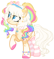 Size: 1280x1393 | Tagged: safe, artist:sugarplanets, oc, oc only, oc:lovely starlight, pegasus, pony, clothes, female, mare, simple background, socks, solo, striped socks, transparent background