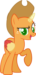 Size: 967x2005 | Tagged: safe, artist:pegasski, oc, oc only, alicorn, pony, g4, non-compete clause, alicorn oc, bald, base, eyelashes, female, freckles, hat, horn, mare, open mouth, raised hoof, simple background, solo, transparent background, two toned wings, wings