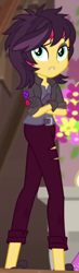 Size: 170x584 | Tagged: safe, screencap, sunset shimmer, costume conundrum, costume conundrum: applejack, equestria girls, equestria girls series, g4, spoiler:eqg series (season 2), cropped, crossed arms, female, solo, vampire shimmer